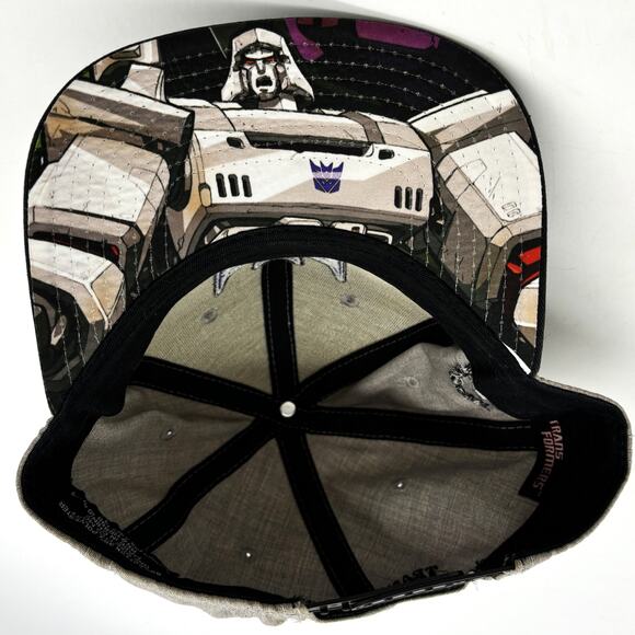 Vtg Transformers Baseball Cap OSFM Gray Denim Futuristic Y2K Nostalgic Cartoon - Picture 6 of 9